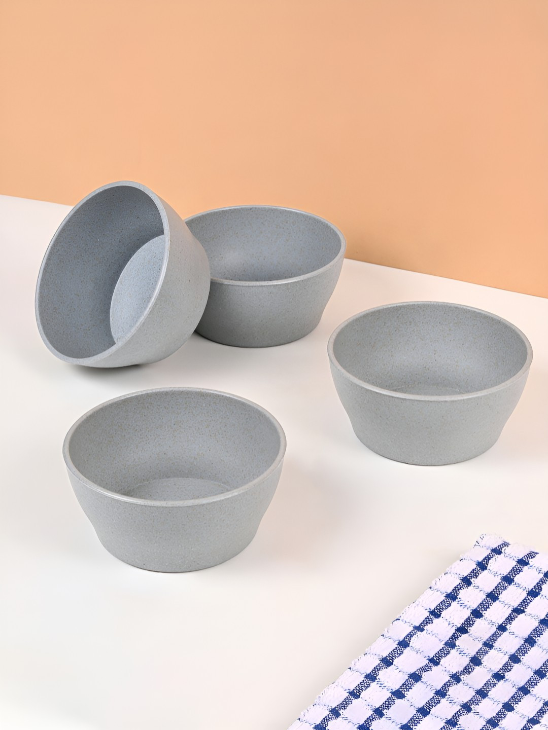 eha Blue 2025 4 Pieces Dishwasher and Microwave Safe Serving Bowl