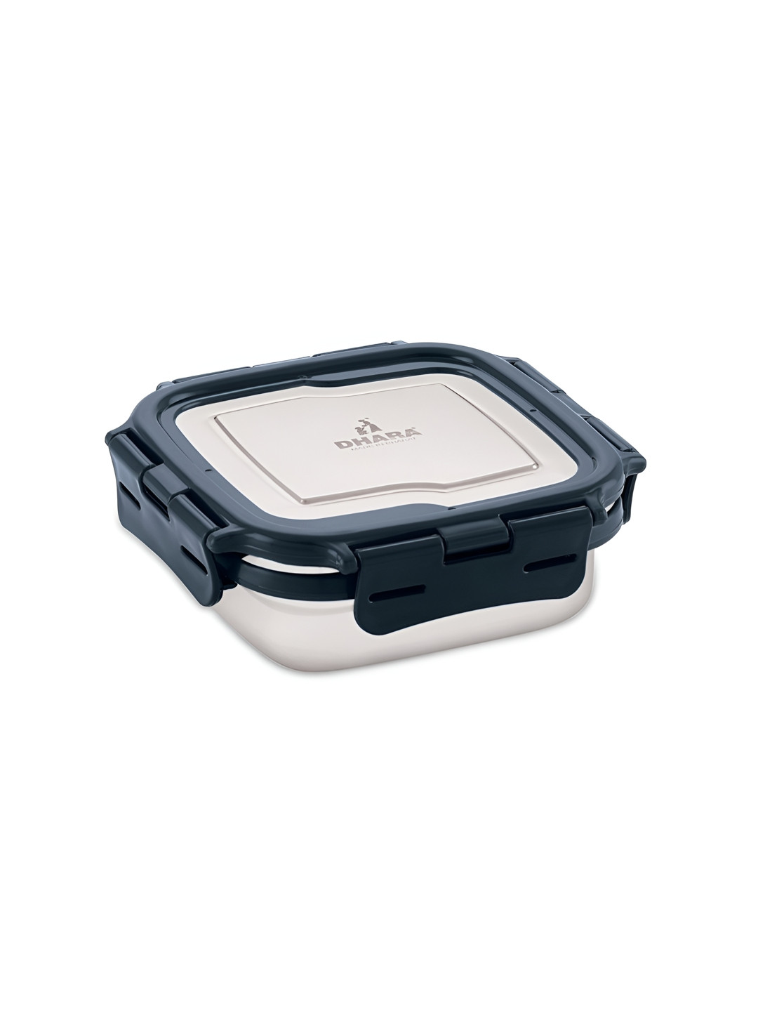 Dhara Stainless Steel Blaze Airtight Leak Proof Lunch Box With Spoon & Fork