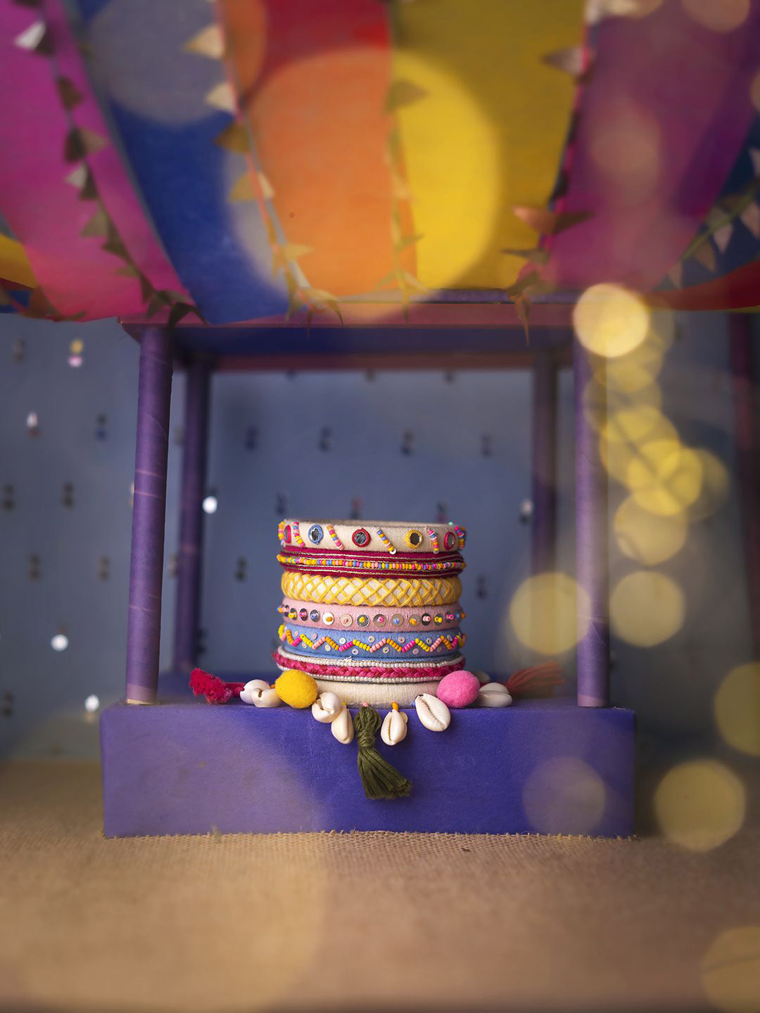 Taasha Craft Handcrafted Cotton Thread Bangles Set