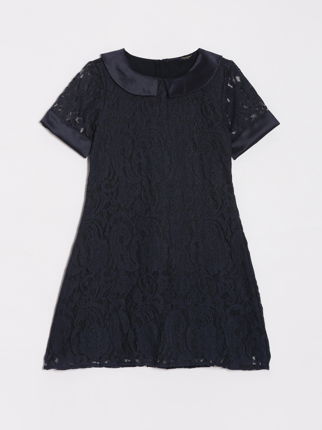 Allen Solly Junior Girls Lace Floral Peter Pan Collar A-Line Dress