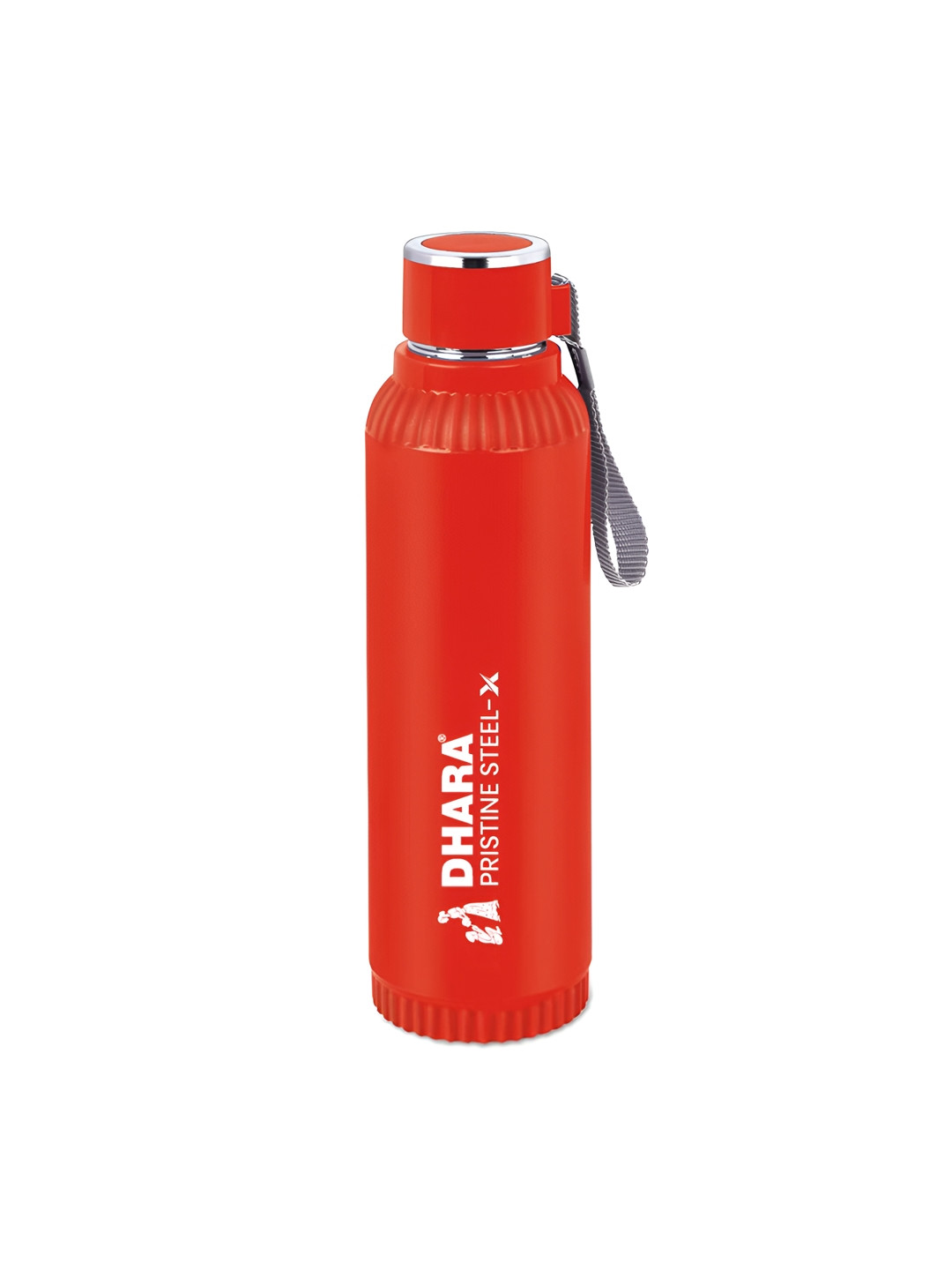 Dhara Stainless Steel Red Brand Logo Stainless Steel Spill Proof Water Bottle - 700ml