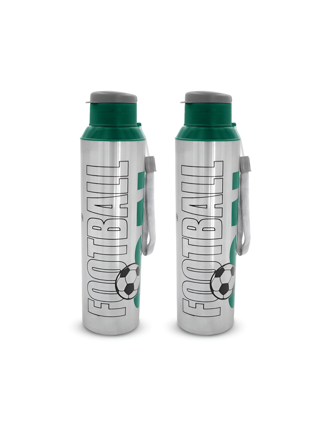 Dhara Stainless Steel Green Typography Stainless Steel Spill Proof 2 Piece Sipper - 800ml