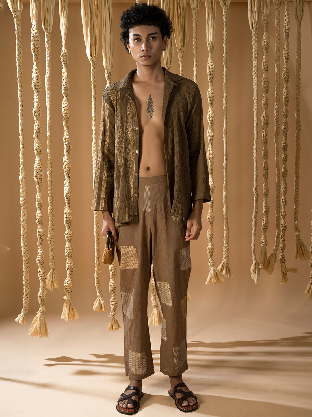 Banana Labs Set Of 2 Printed Pure Cotton Shirt With Trouser Co-Ords