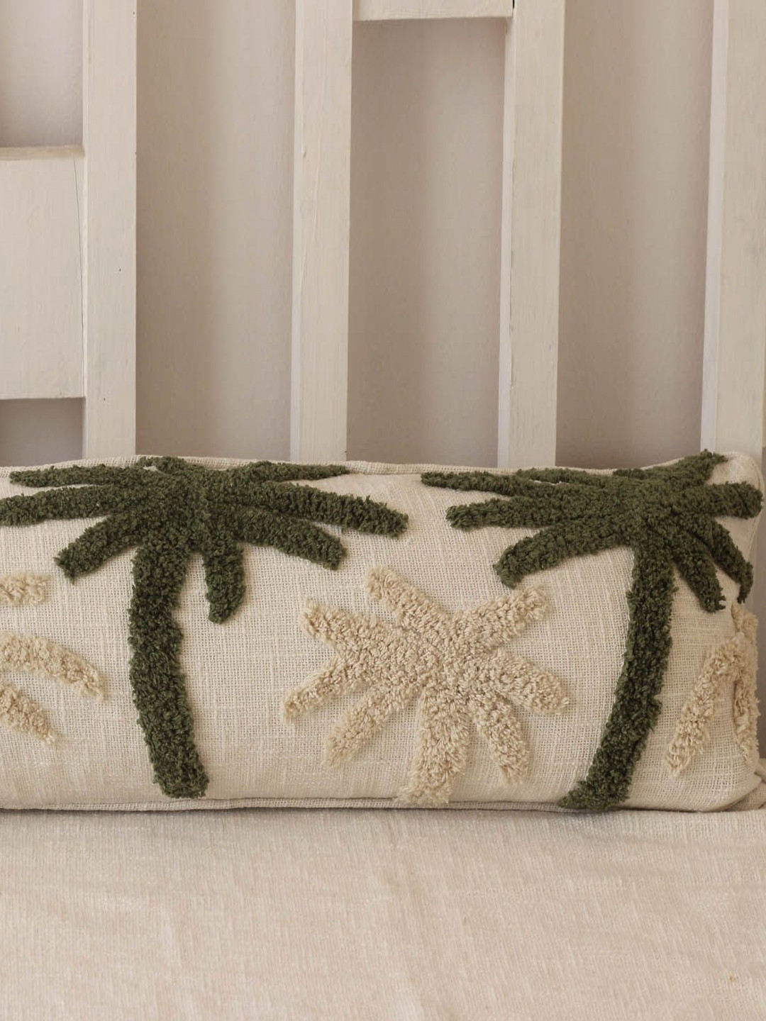 EXPORT HOUSE Breathable Self Design Cotton Ultra Soft Textured Cushion Cover -16x16In