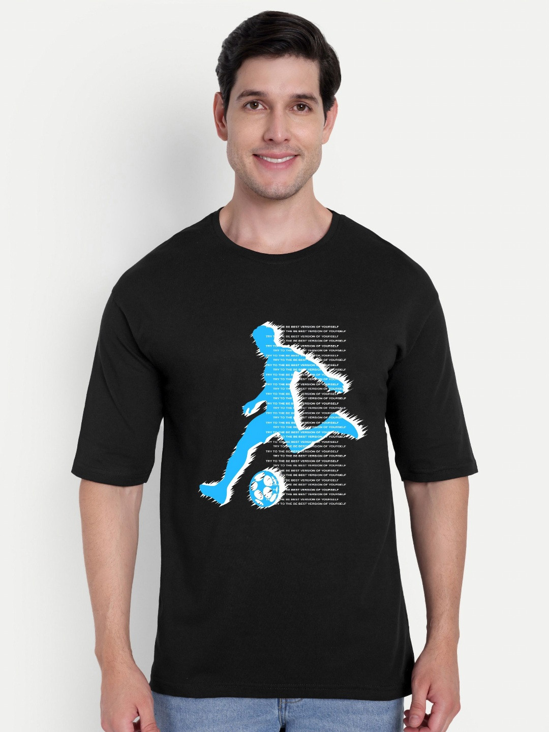 BENNY BROOKS Graphic Printed Oversized Cotton T-shirt