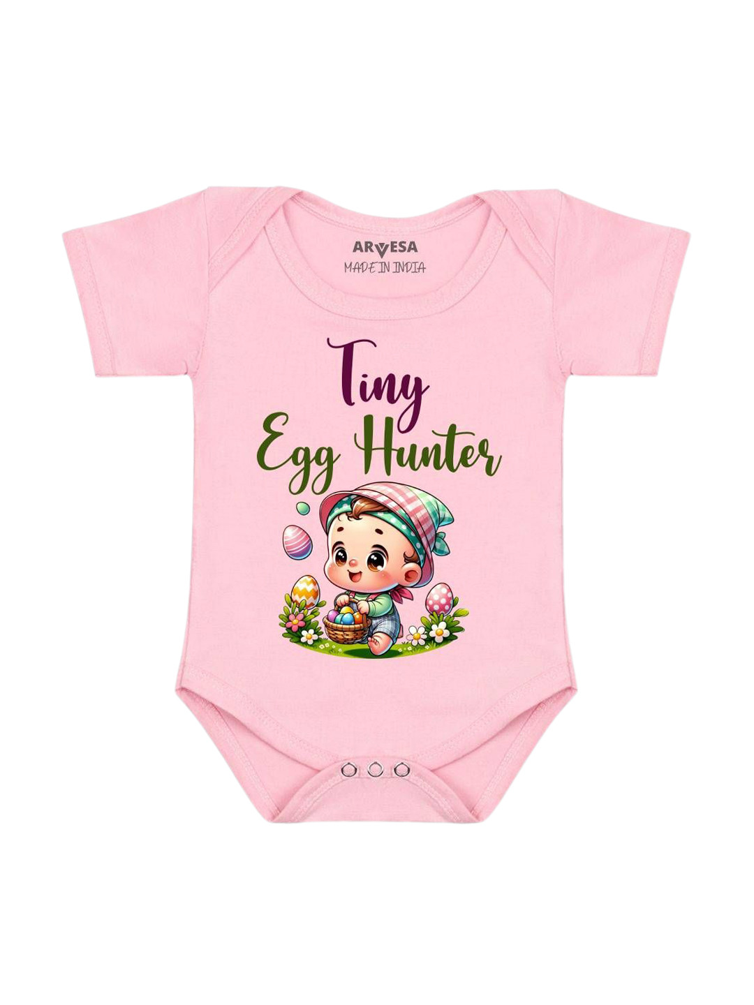 Arvesa Tiny Egg Hunter Printed Bodysuit