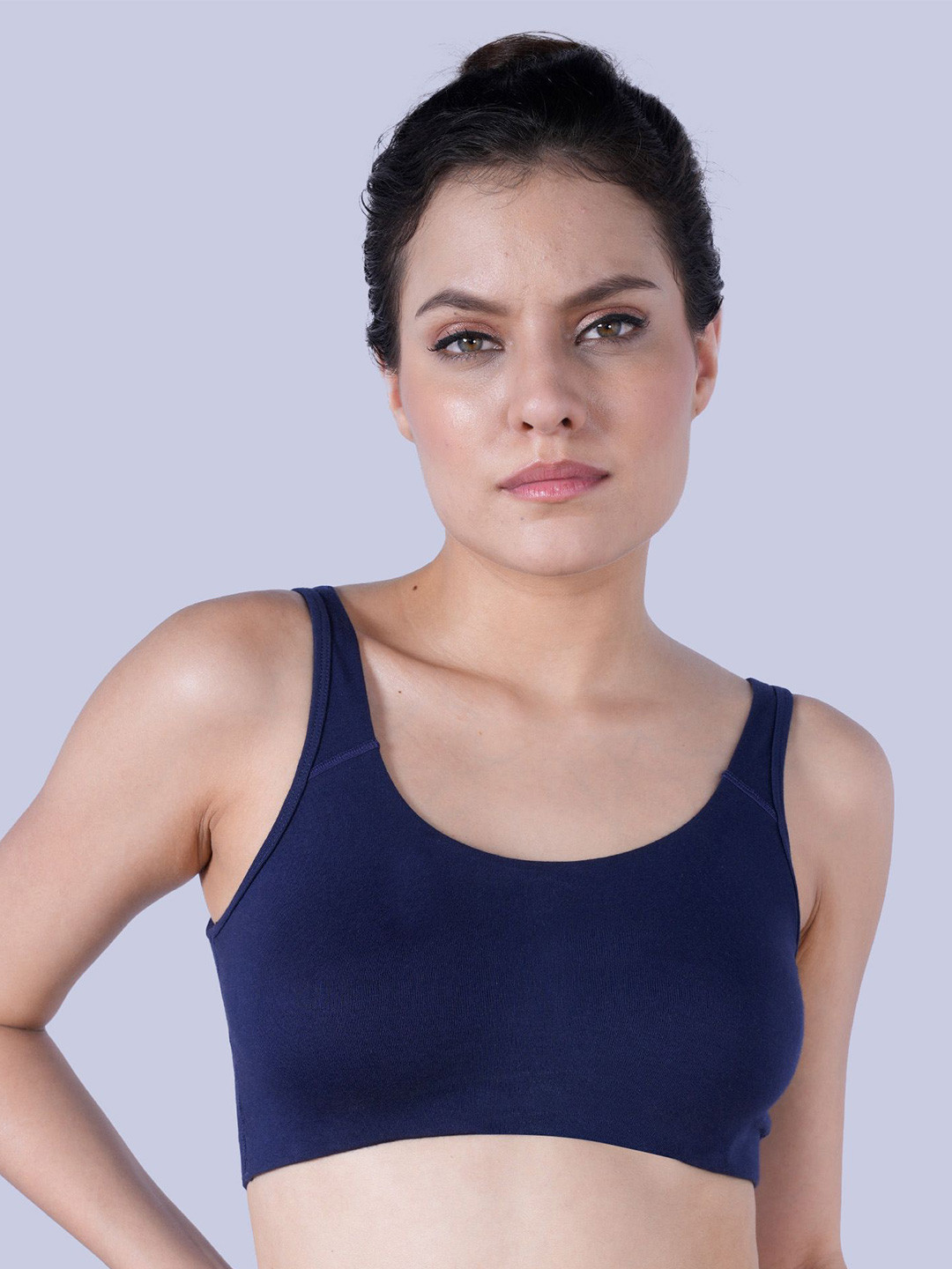 Soie Women Non-Wired Non Padded Full Coverage Low Impact Slip on Sports Bra