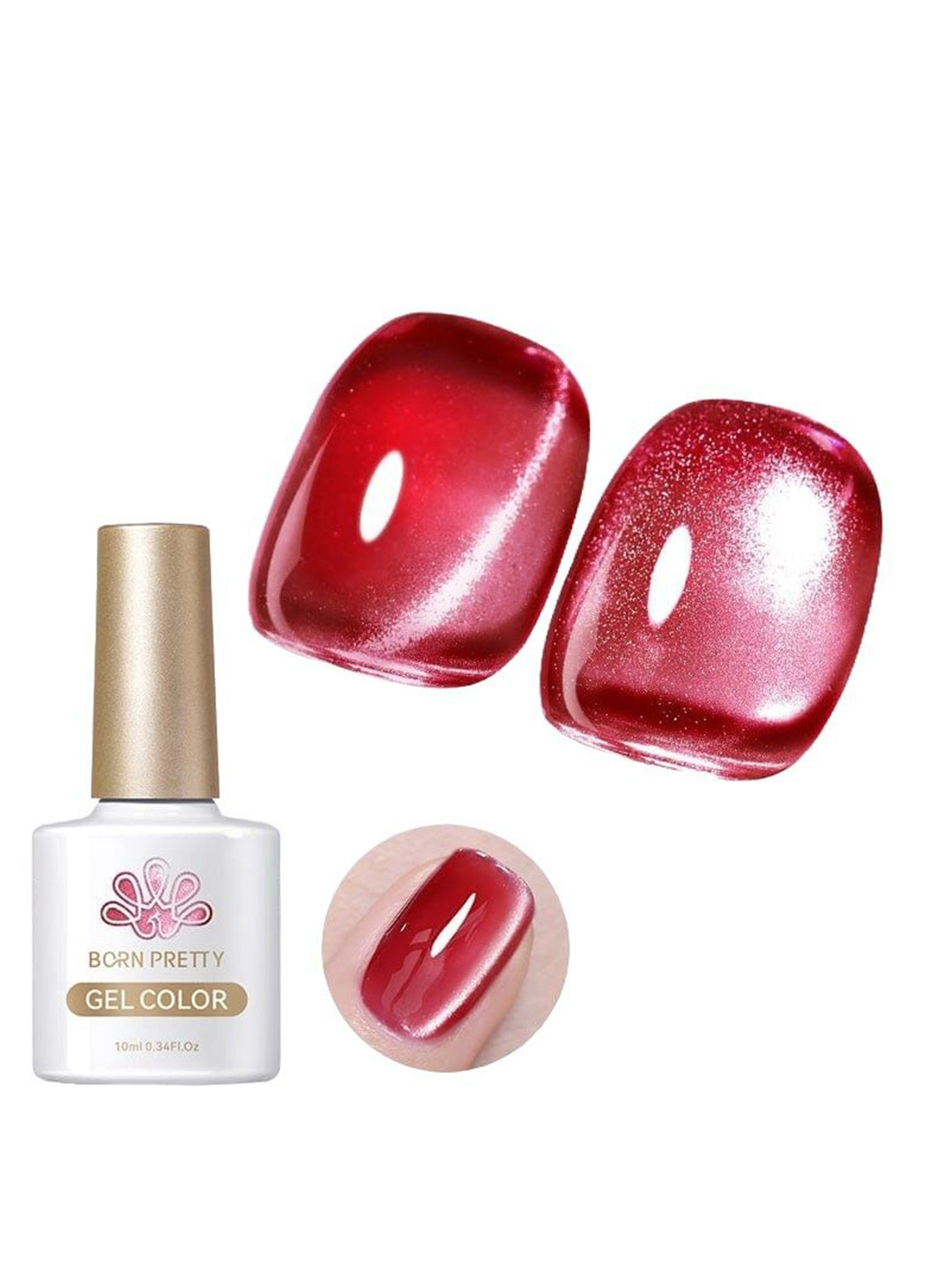 BORN PRETTY Water Light Cat Eye Magnetic UV Gel Nail Polish - 10 ml - WL06
