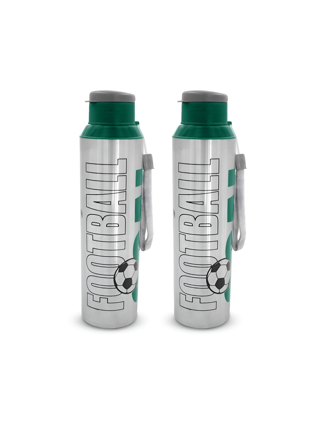 Dhara Stainless Steel Green Typography Stainless Steel Spill Proof 2 Piece Sipper - 650ml