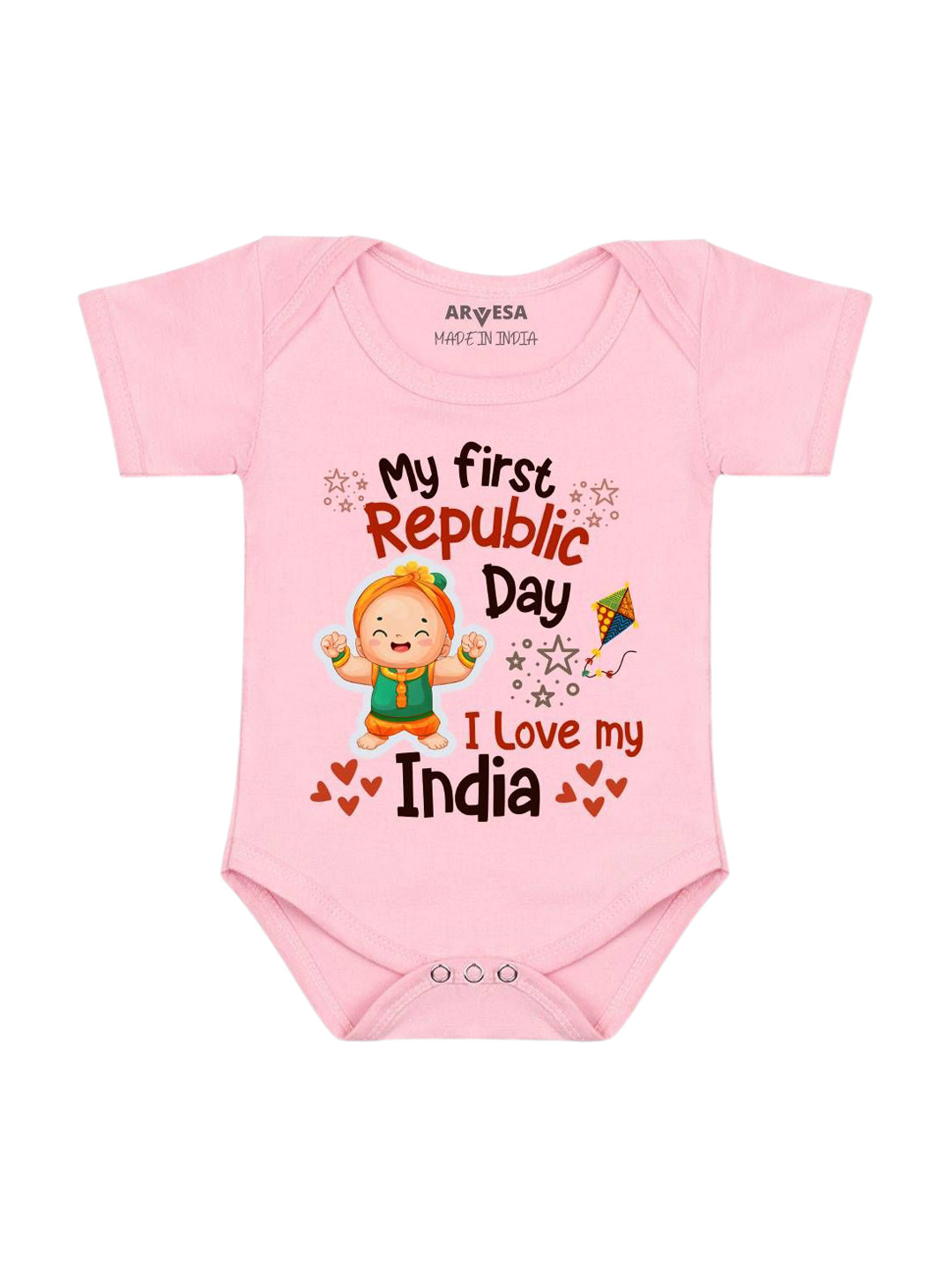 Arvesa My First Republic Day Printed Romper