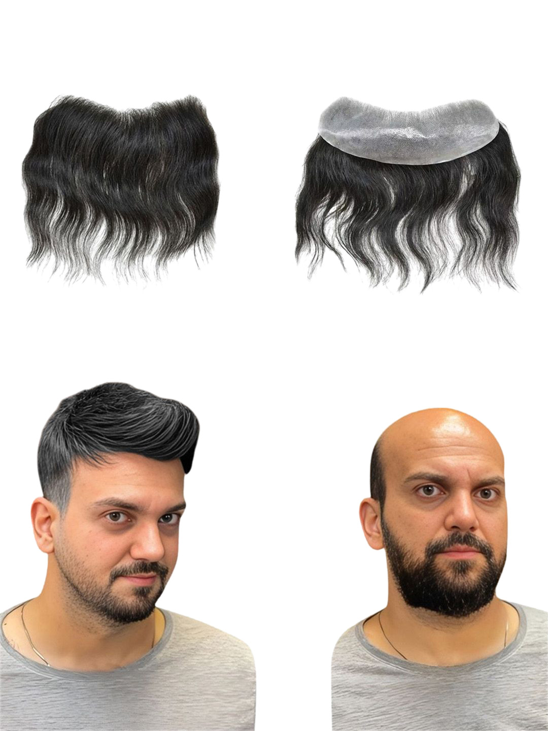 VIEWS Tape-In Wavy Scalp Topper Hair Extension - Black - 6 In