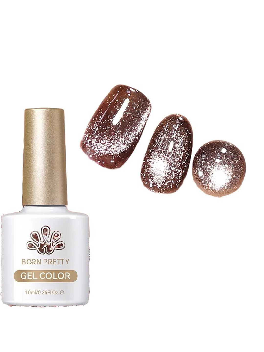 BORN PRETTY Shimmery Reflective Cat Eye Magnetic Gel Nail Polish- 10 ml- SR04