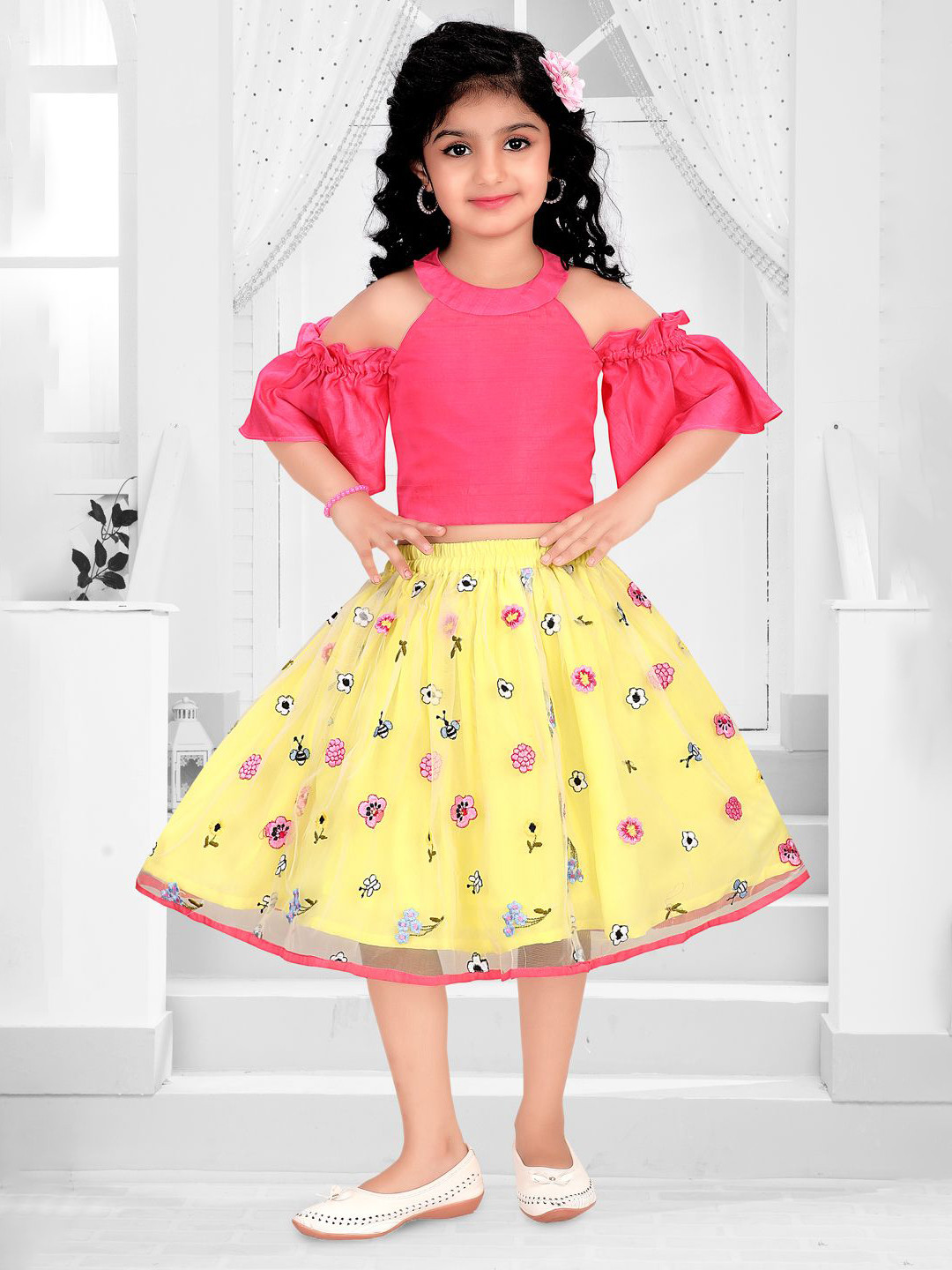 Pragya Exclusive Girls Top with Skirt