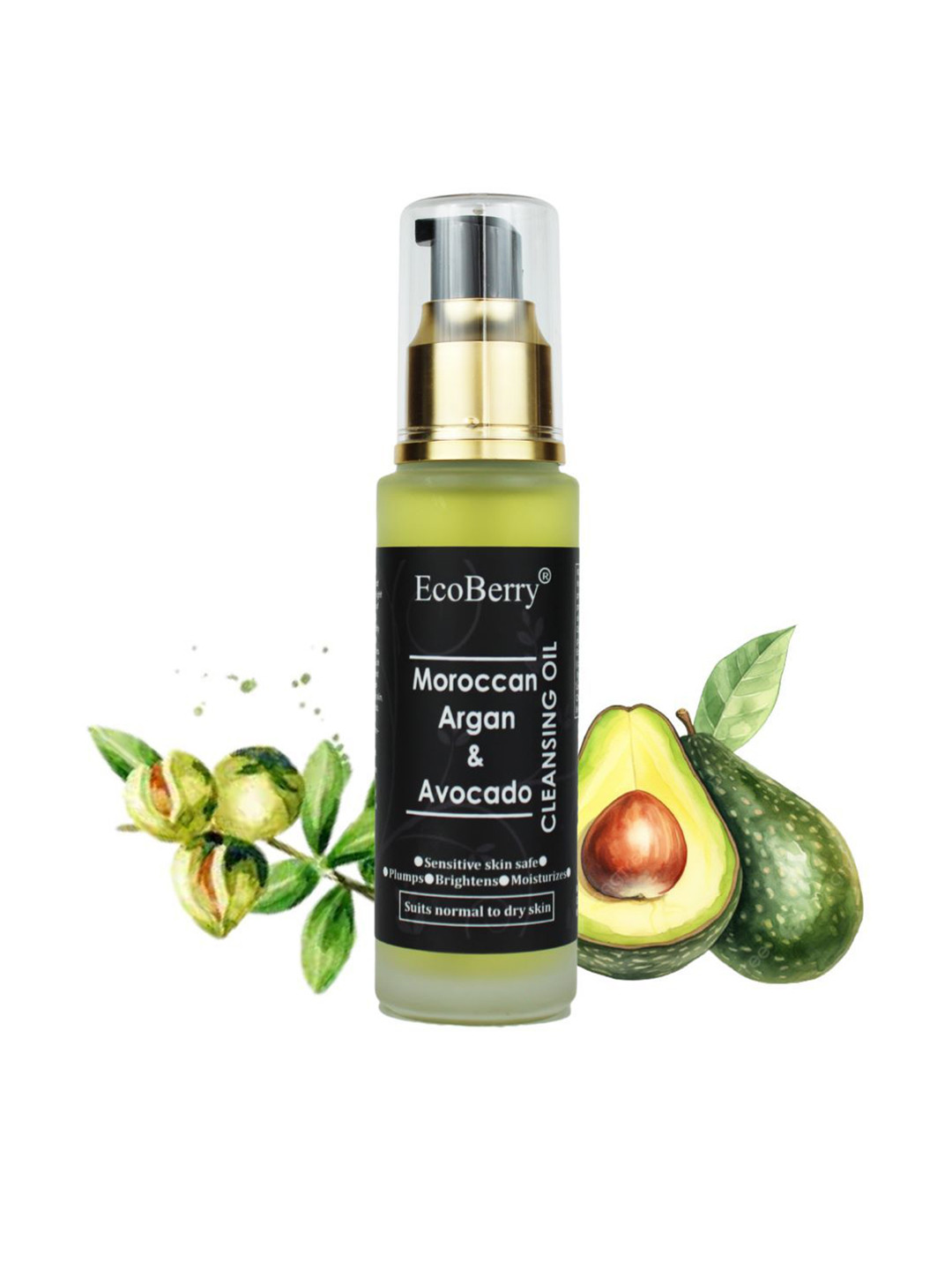 EcoBerry Moroccan Argan & Avocado Cleansing Oil - 50 ml