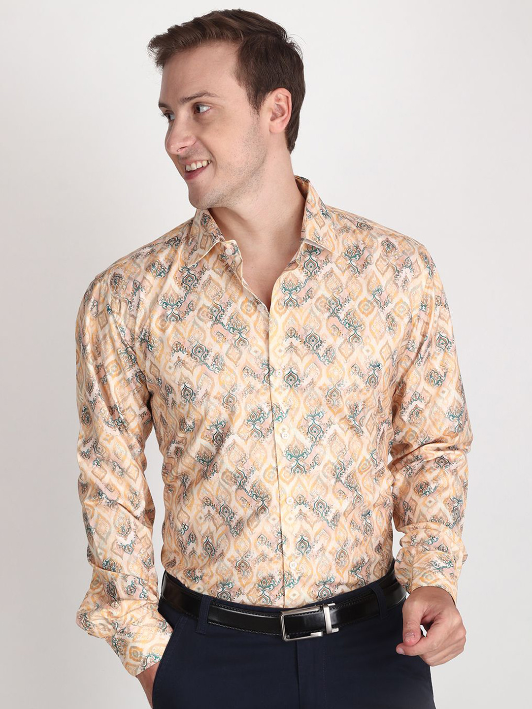 APPEL TOUCH Men Regular Fit Ethnic Motifs Semiformal Shirt