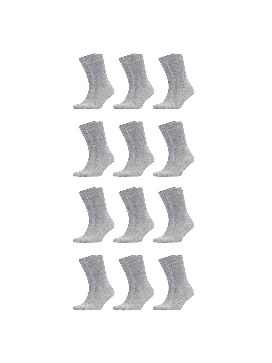 MUKHAKSH Men Pack Of 12 Calf Length Socks