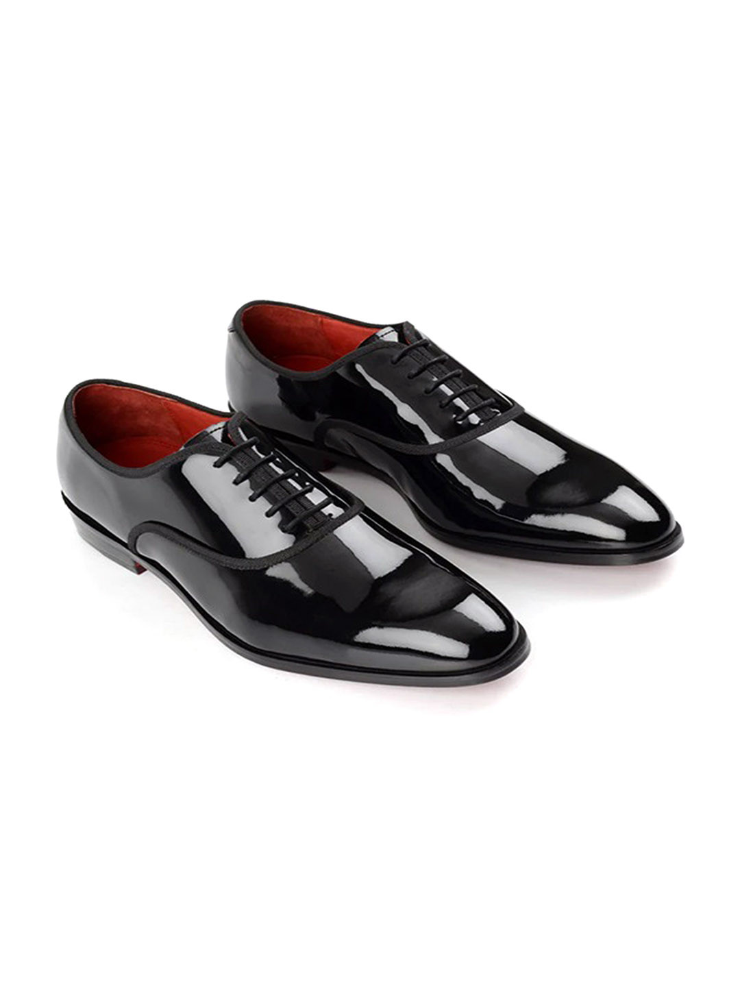 Wolvenmilano Men Colourblocked Patent Leather Oxfords