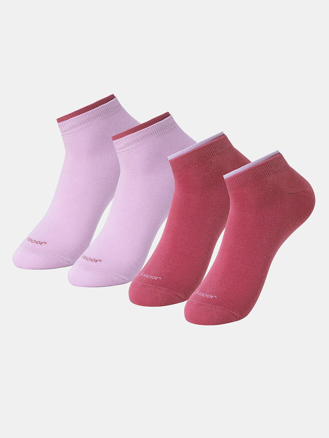 Jockey Pack of 2 Compact Cotton Stretch Solid Low Show Socks  Stay Fresh Treatment-7491
