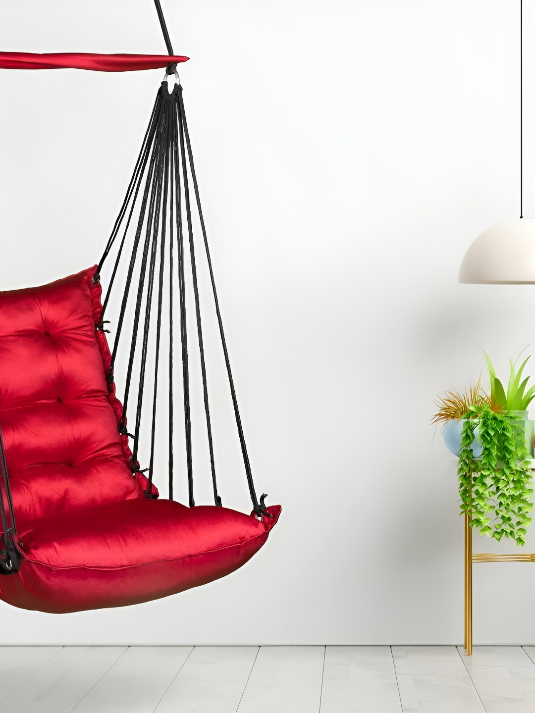 Swingzy Red & Black Rectangle-Shaped Hammock Swing Chair