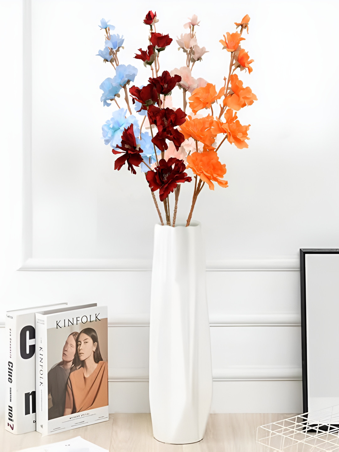 Homesake Maroon 4 Pieces Hanging Forsythia Artificial Flower