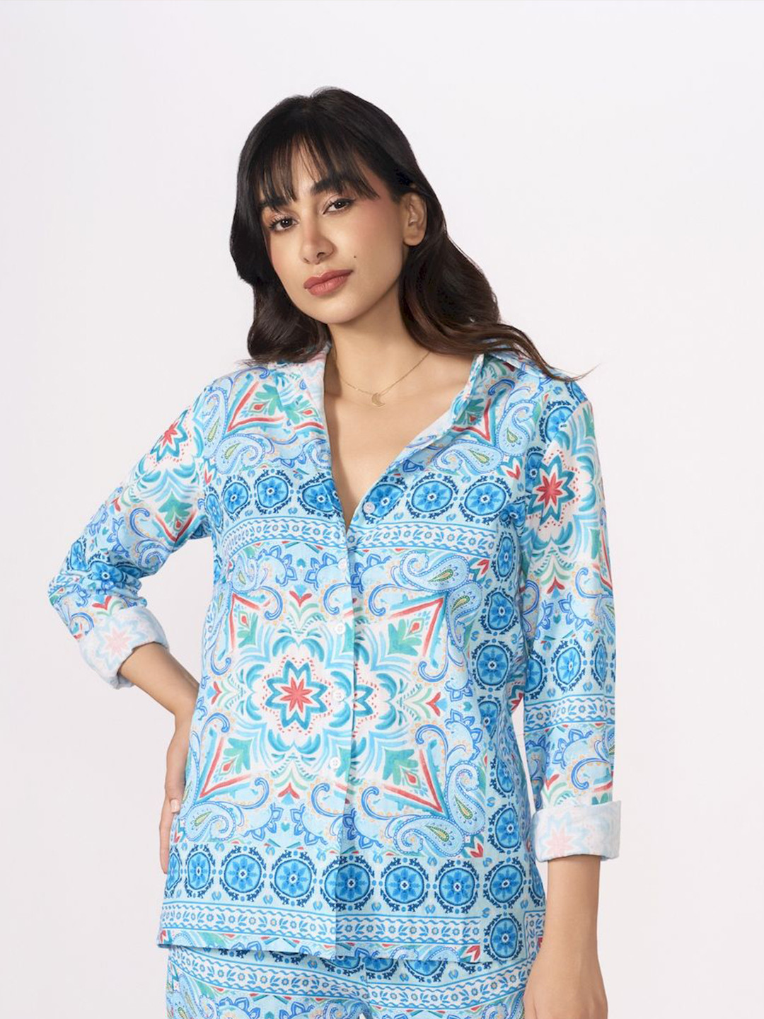 How When Wear Women Floral Printed Casual Shirt