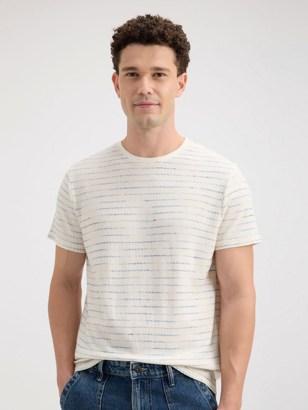 Pepe Jeans Men  Stripe Short Sleeve T-Shirt