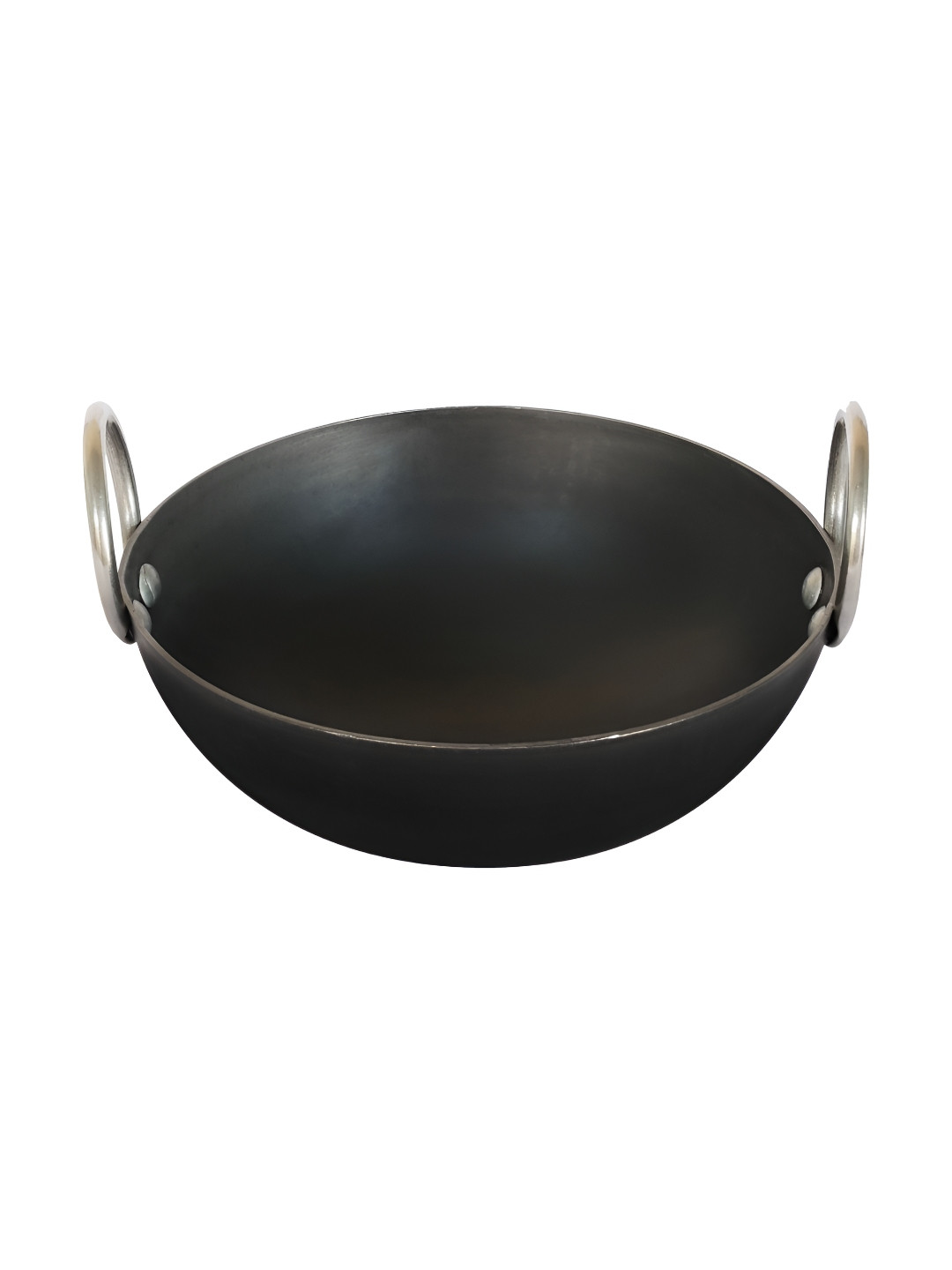 Veer Enterprises Black Dishwasher Safe Iron Kadhai and Wok
