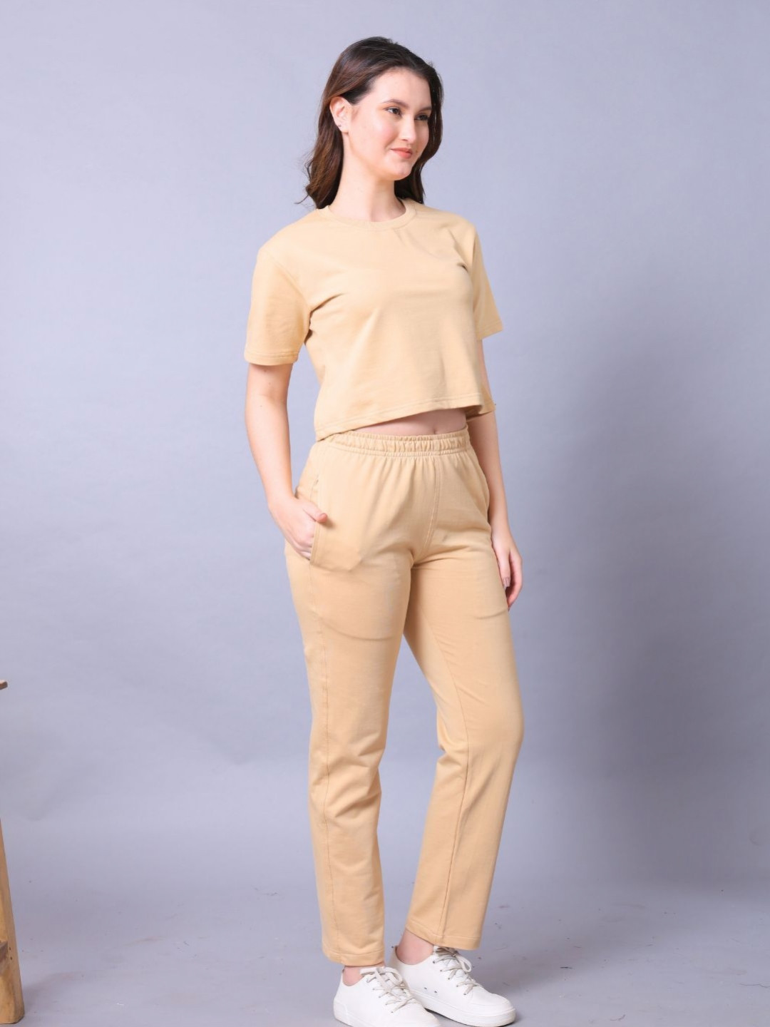 Lazy Lush Women Regular Fit Crop T-shirt