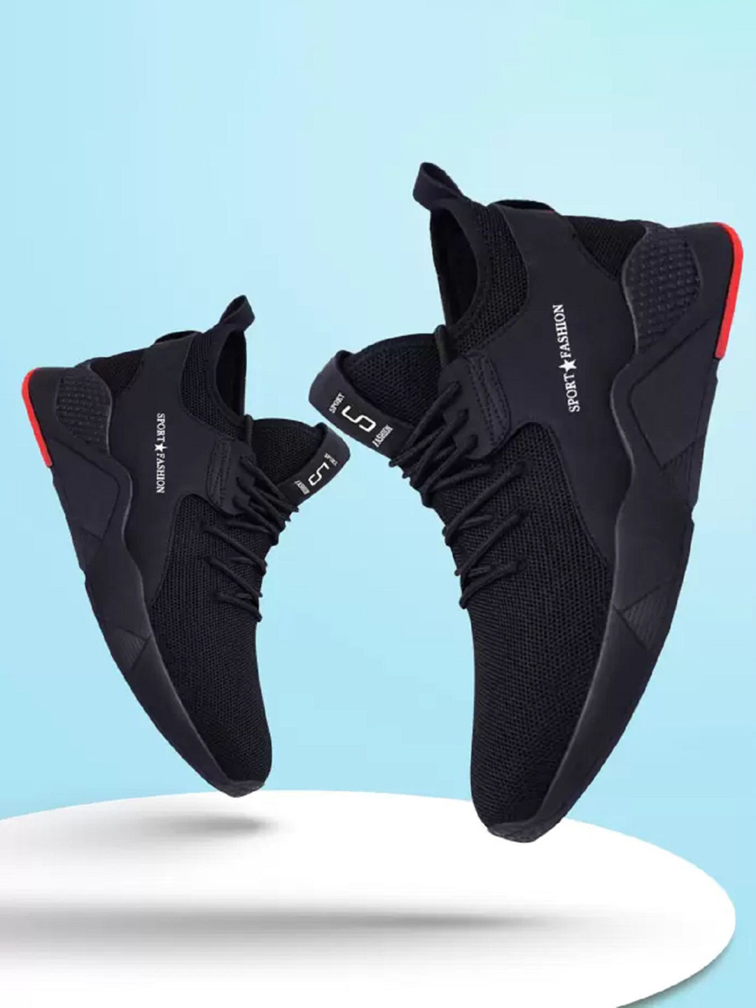 HOTSTYLE Men Woven Design Round Toe Lace-Ups Slip-On Sneakers