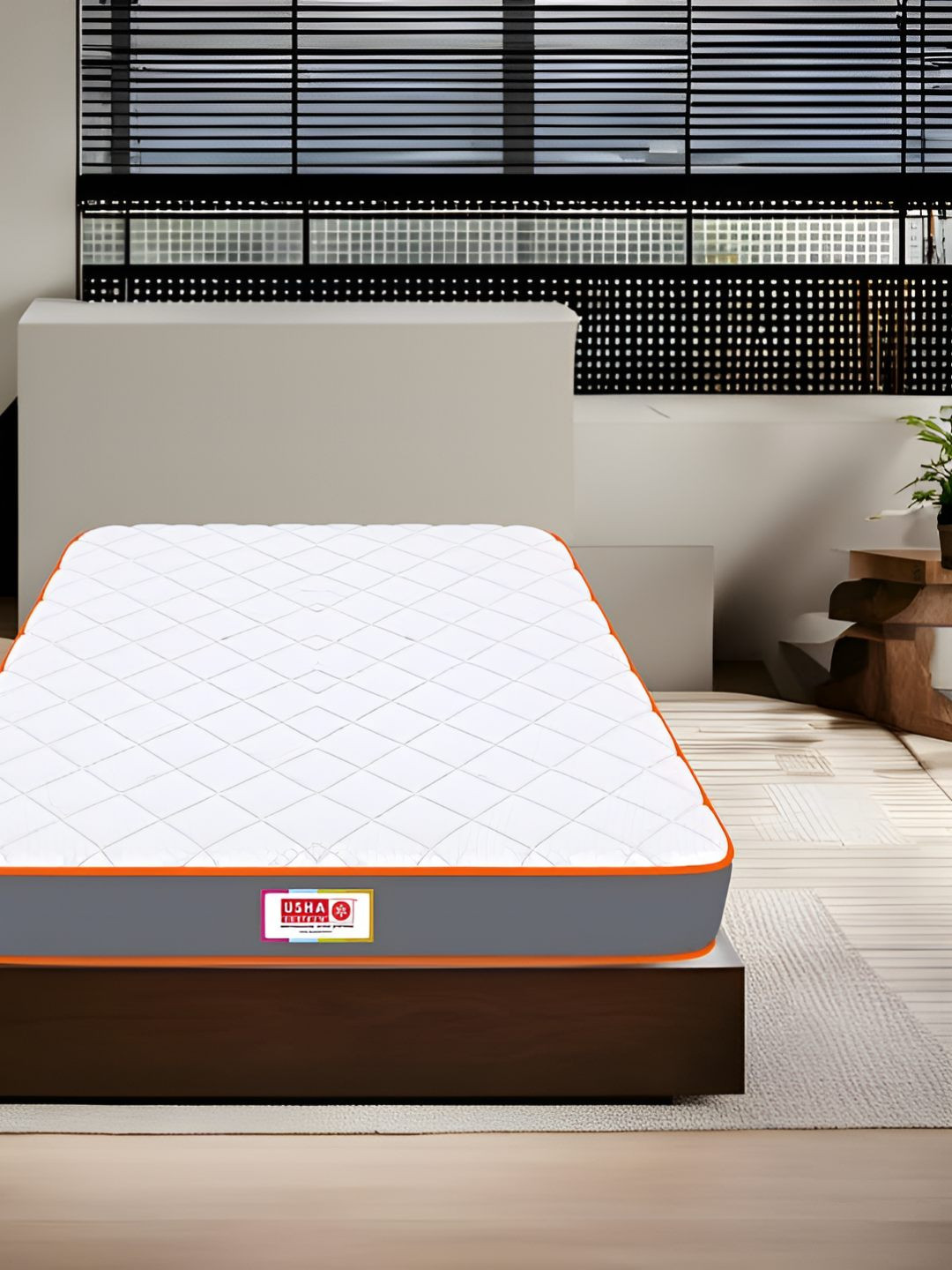 USHA SHRIRAM 7-Zone Dual & Hard and Soft HR Foam Queen Size 10 Inch Mattress (75X60)
