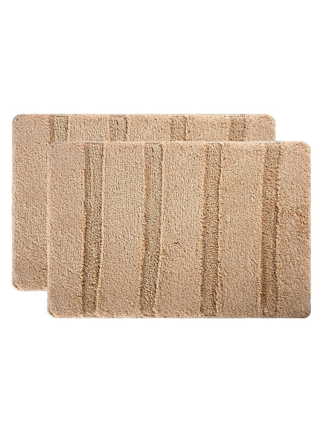 Kuber Industries Brown 2 Pieces Anti Skid Mat For Bathroom