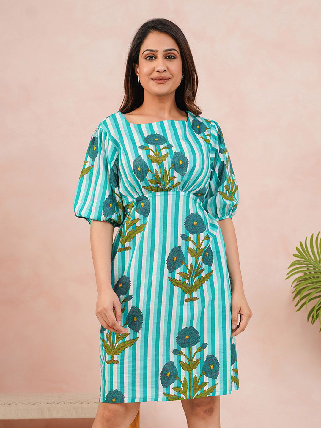 Label Ceres Print Fit & Flare Mini Dress