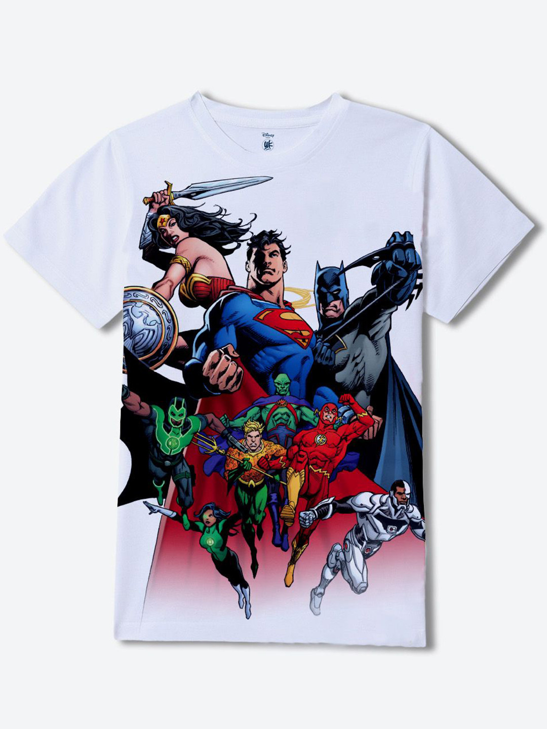 YK Warner Bros Boys justice league Graphic Printed Casual T-shirt