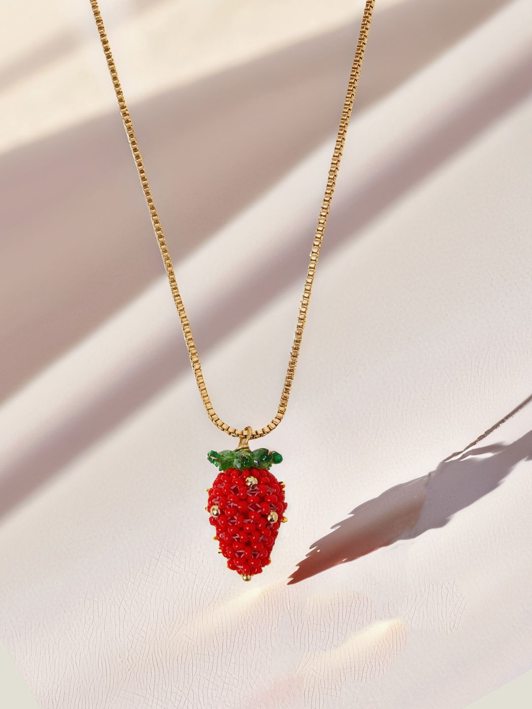 Accessorize Strawberry-Shaped Pendant With Chain