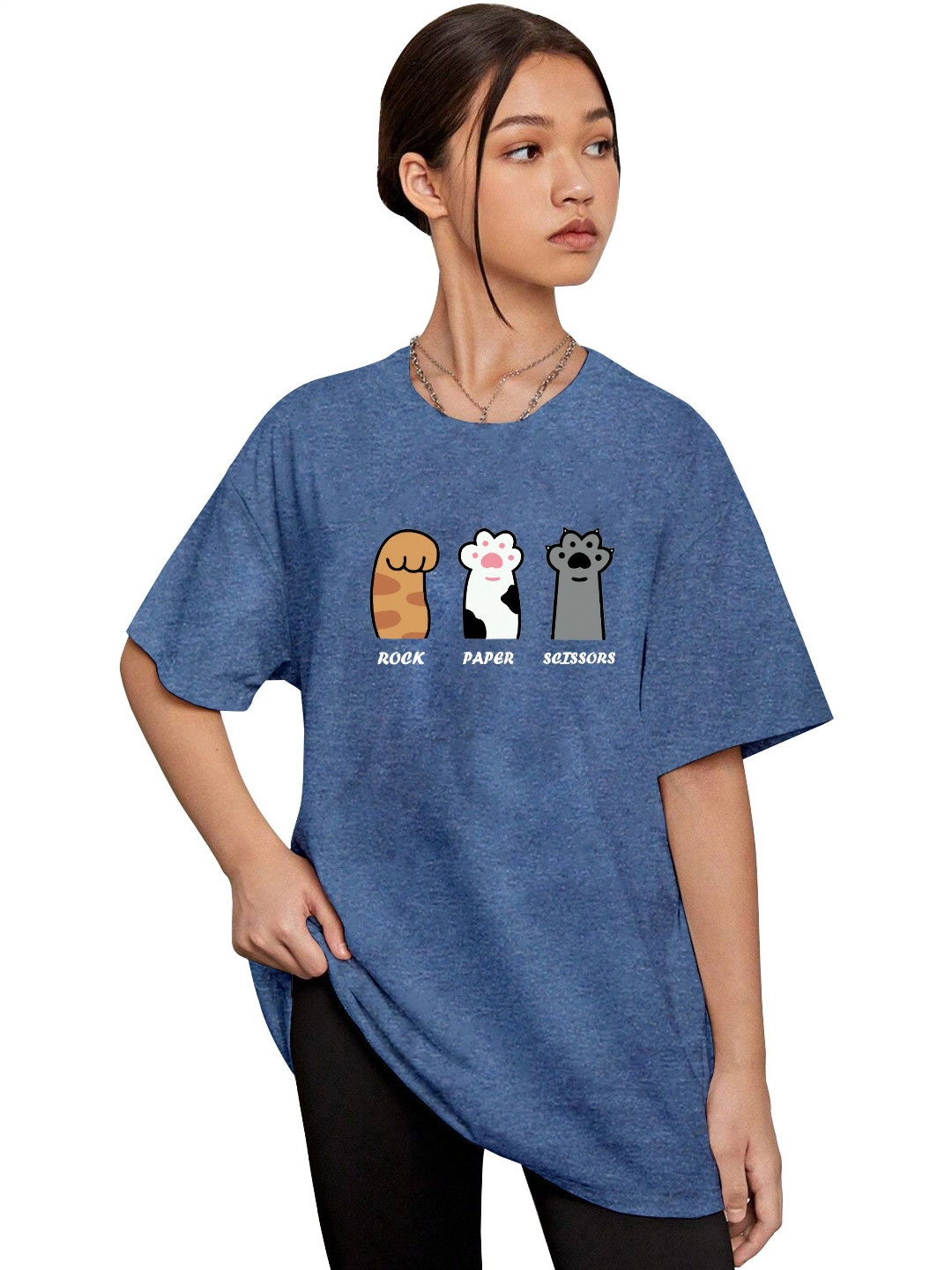 MODARUE Girl Printed Oversized T-shirt