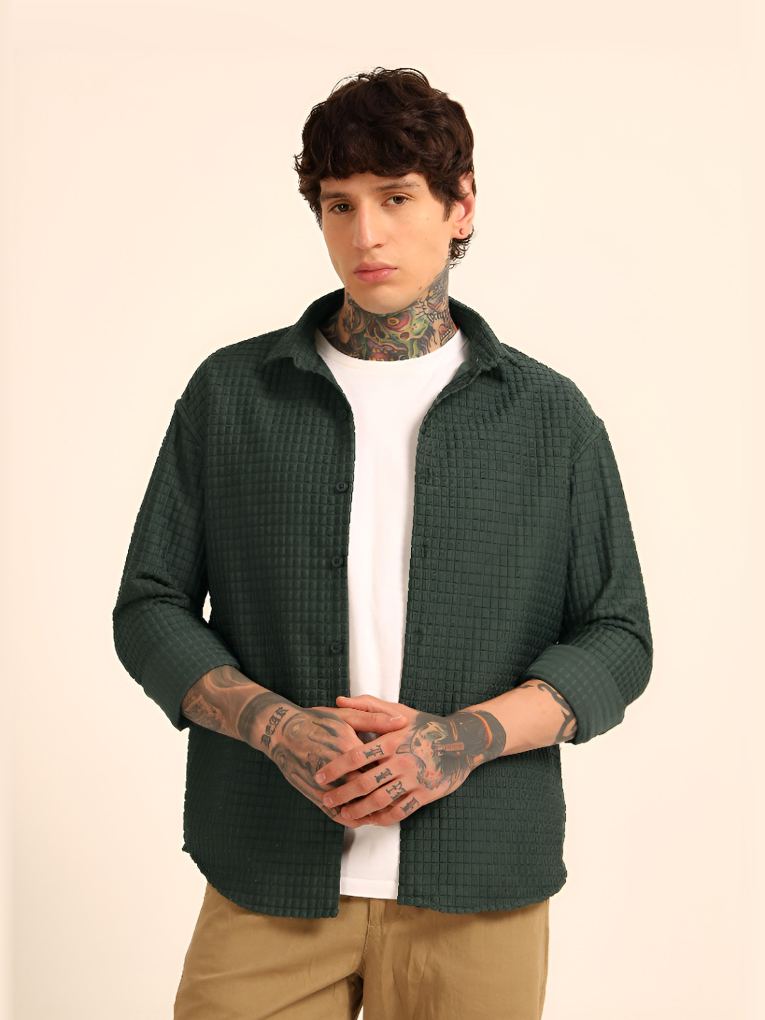 Bushirt Spread Collar Oversized Fit Bubble Shackets