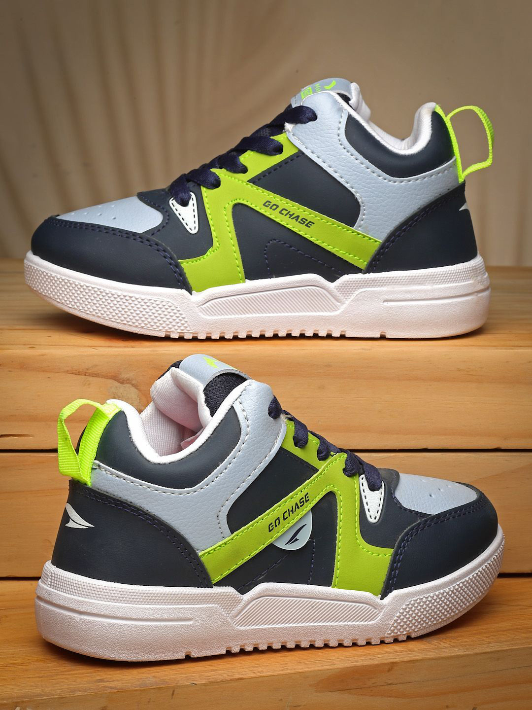 ASIAN Kids Colourblocked Lace-Ups Sneakers