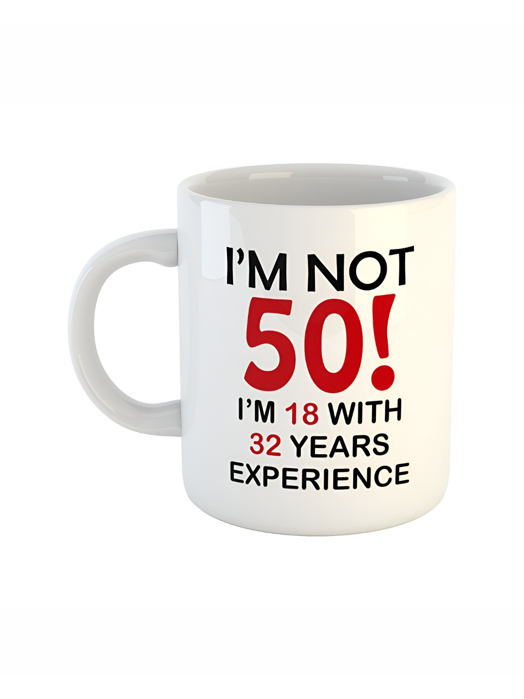 ARTBUG Leaf Sips Studio Pottery White Typography Ceramic Microwave Safe Mug-350ml