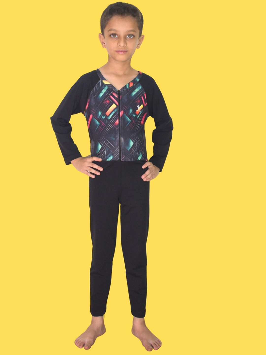 Aqua Holic Boys Printed Swim Leg Suit