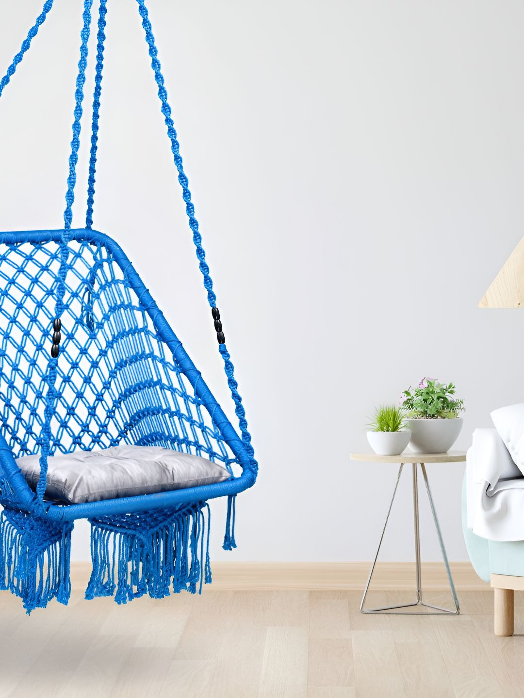 Swingzy Blue Rectangular Hanging Hammock Swing