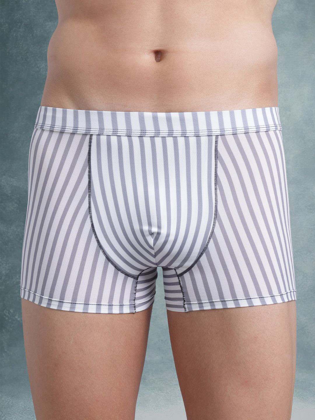 The Roadster Lifestyle Co Pack Of 2  Striped Stretchable Trunk -PACK-2-RTI-PV-Print-R2-S