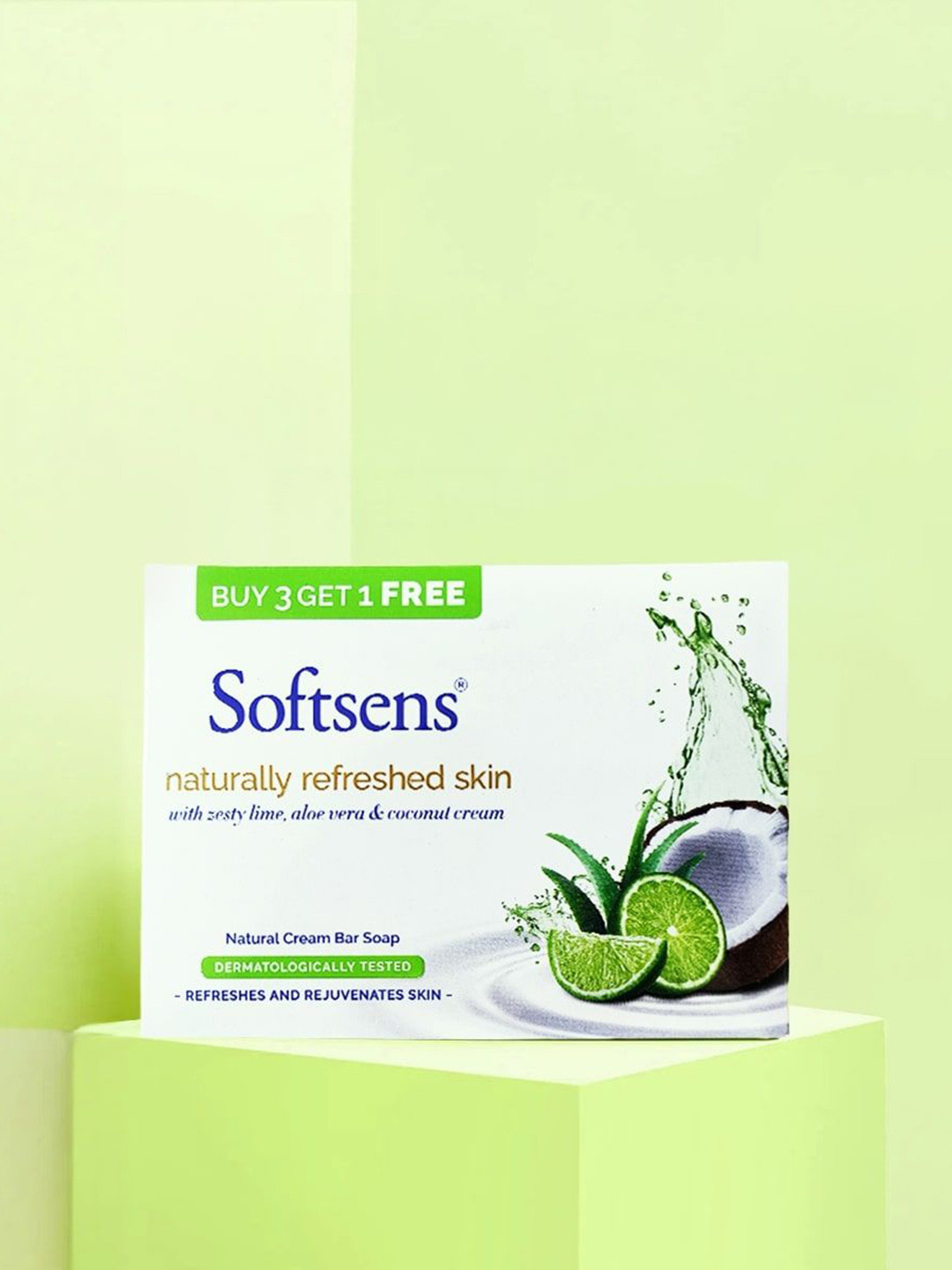 Softsens Naturally Refreshed Skin Cream Bar Soap -100 g