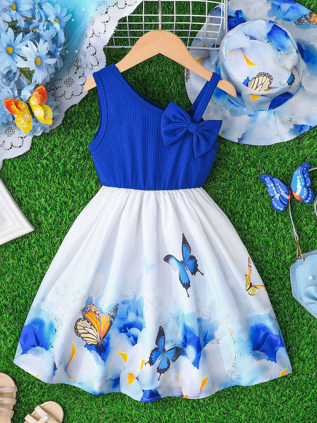 INCLUD Animal Print One Shoulder Fit & Flare Dress