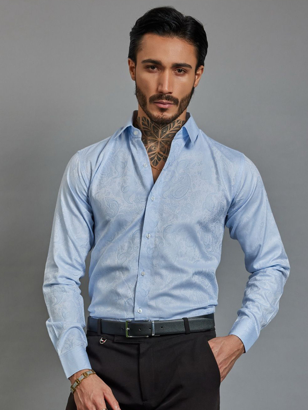 OTFIT Men Comfort Floral Printed Formal Shirt