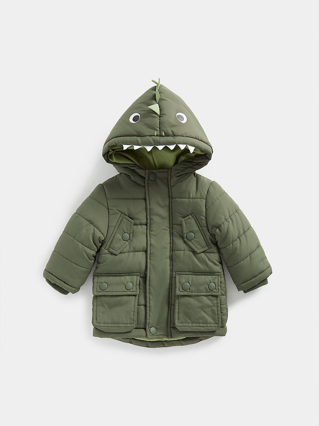 mothercare Infants Boys Dinosaur Hooded Parka Jacket