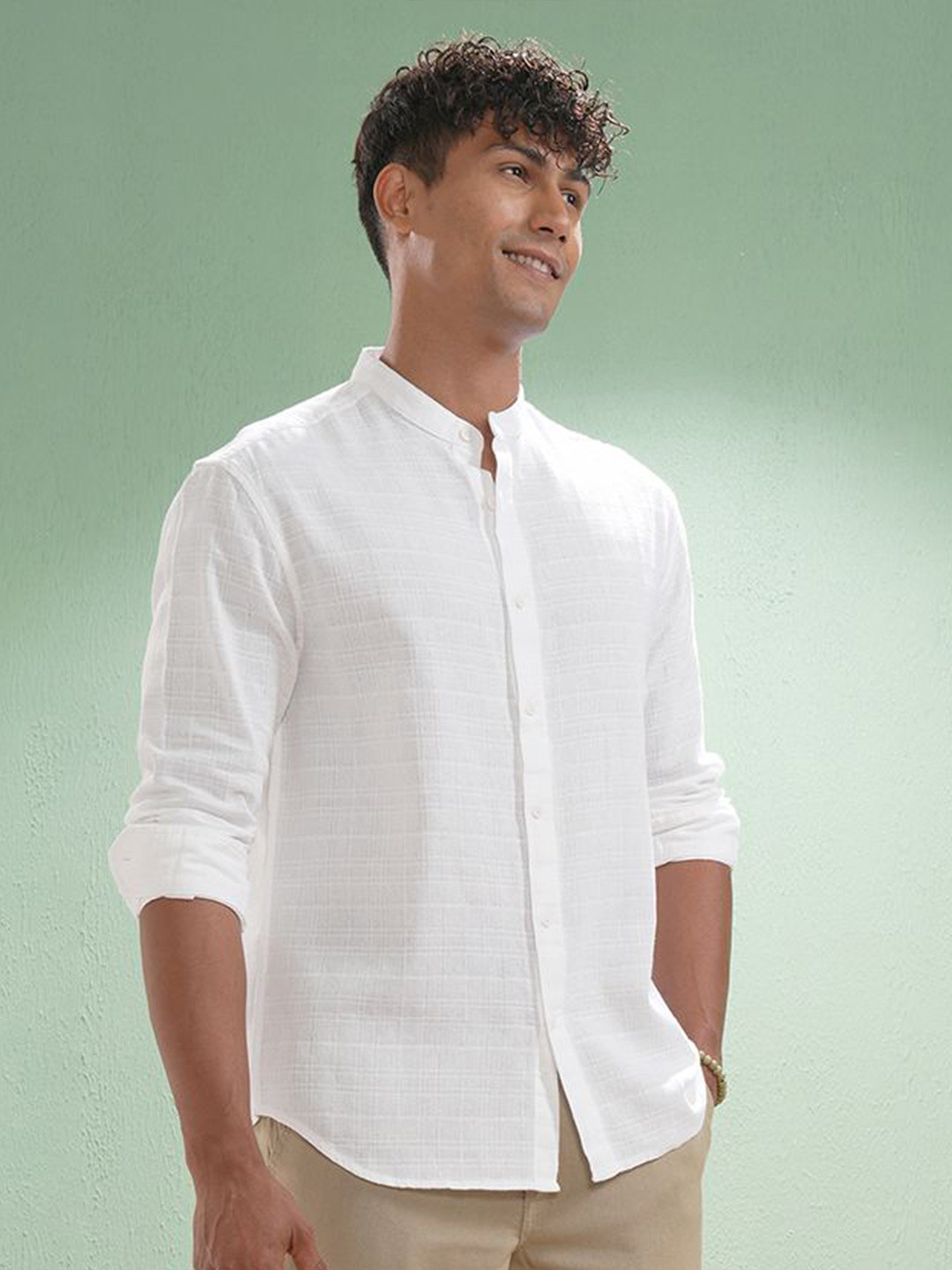 HIGHLANDER Men Comfort Opaque Checked Casual Regular Fit Shirt