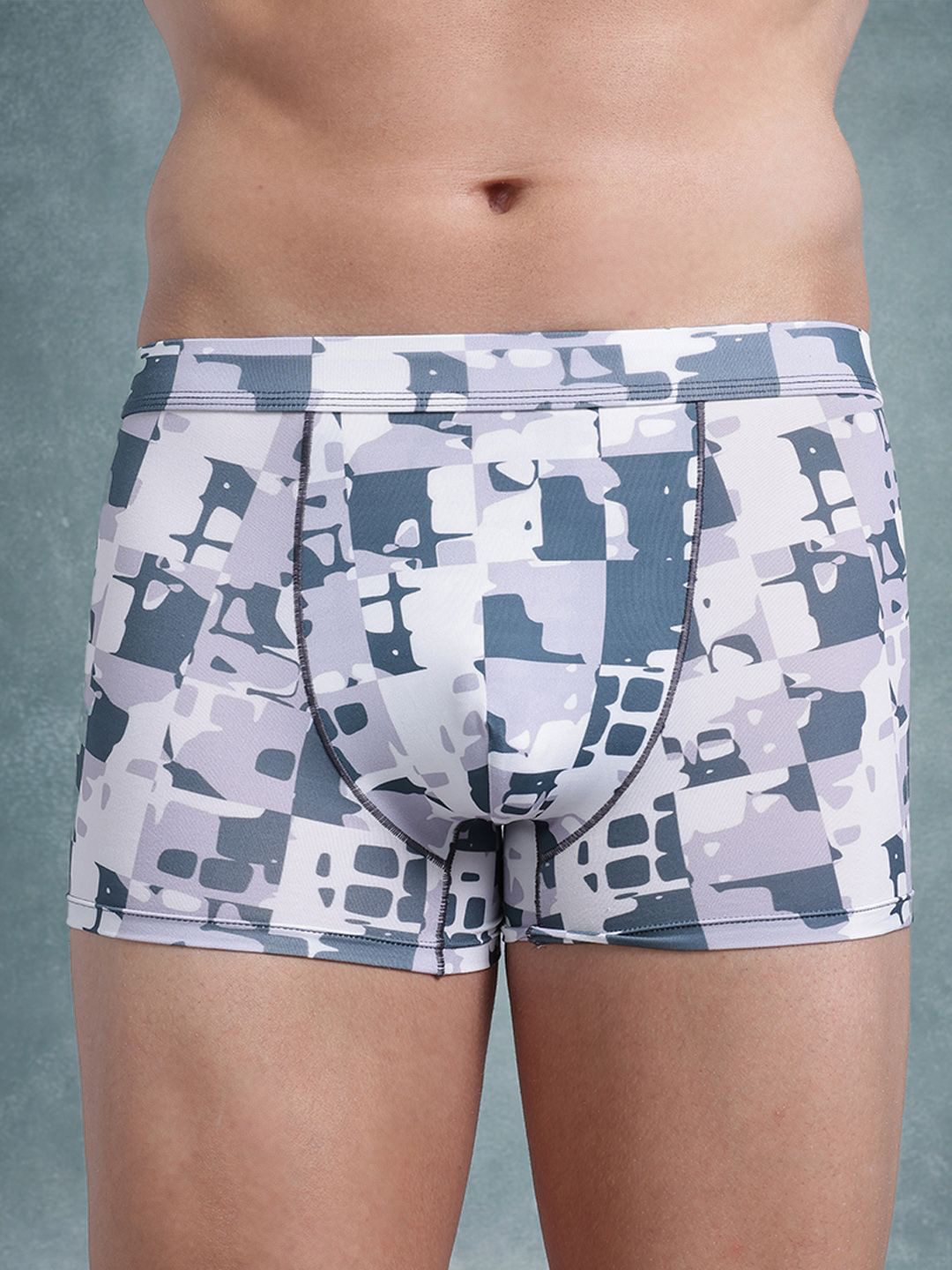 The Roadster Lifestyle Co Pack Of 2  Printed Stretchable Trunk -PACK-2-RTI-PV-Print-R15-S