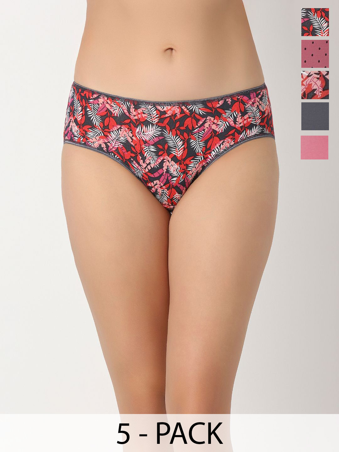 Juliet Pack Of 5 Printed Hipster Briefs 7184-M