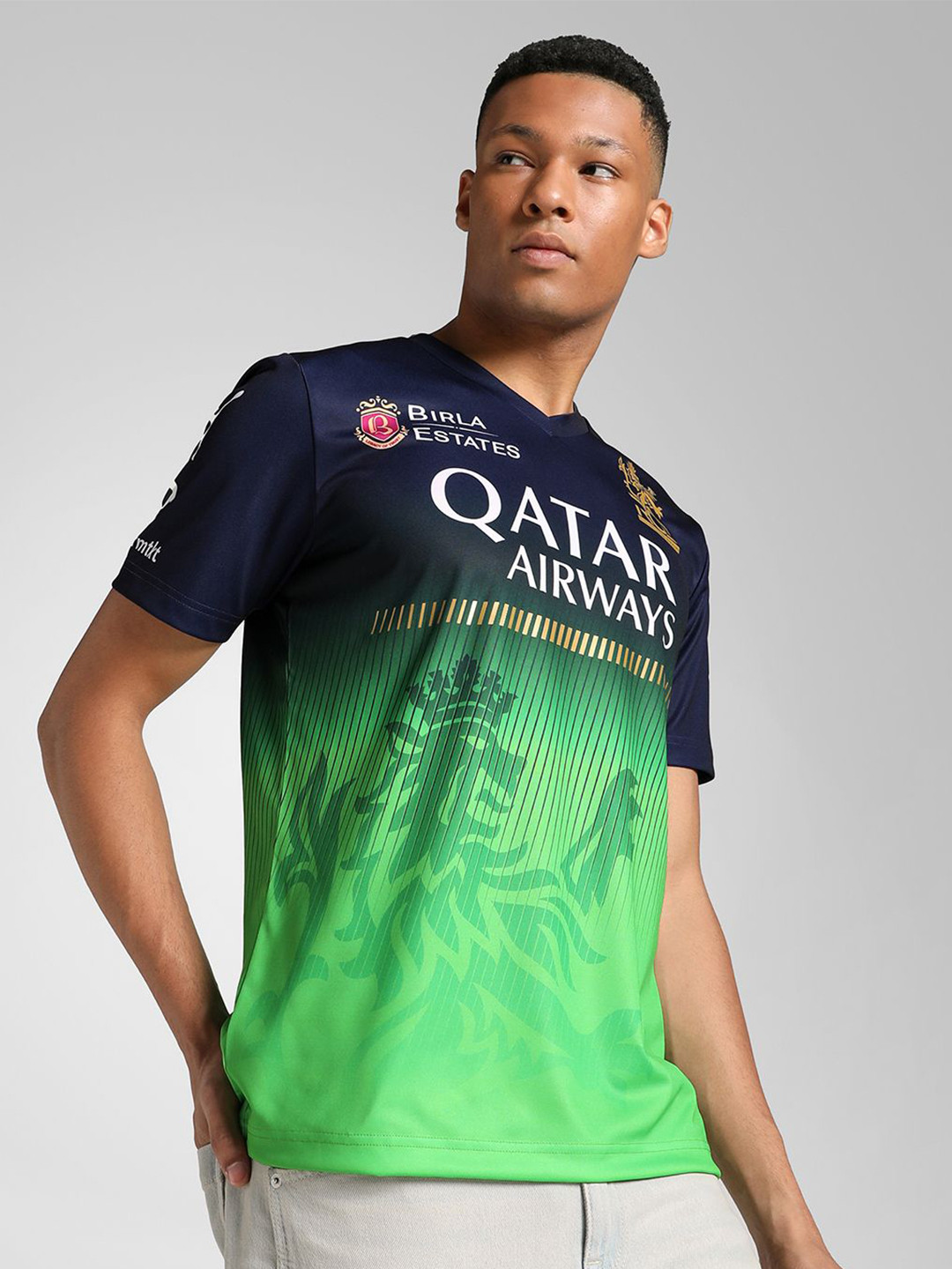 Puma Men x RCB 2025 Printed Replica Jersey T-Shirt RCB 2025 replica jersey