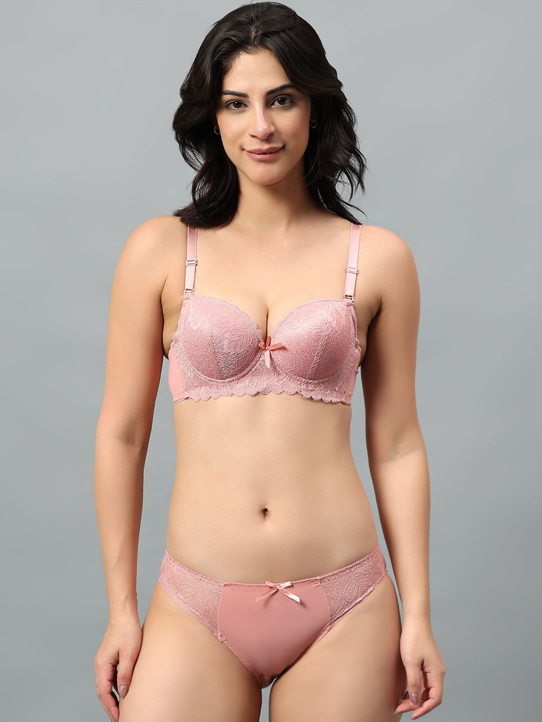 BRACHY Women Underwired Heavily-Padded Push-Up Bikini Lingerie Set